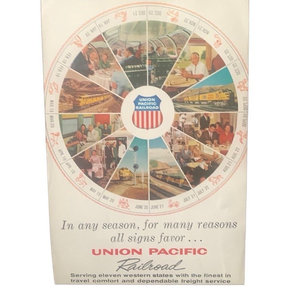 Vintage 1960 Union Pacific Railroad In Any Season Ad Advertisement